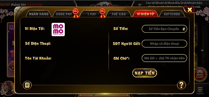 rút tiền top88 bằng ví điện tử