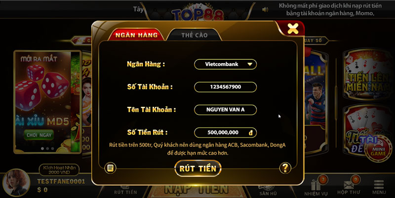 rút tiền TOP88