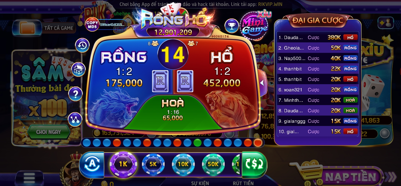 Mẹo chơi game bài Rồng Hổ dễ thắng tại Top88